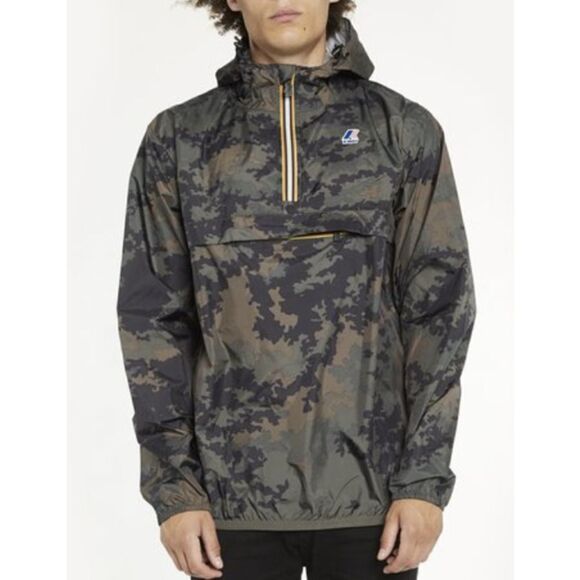 K-WAY LE VRAI 3.0 LEON HALF ZIP MEN'S JACKET CAMO